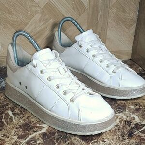 Zara women's leather fashion shoe sneaker size 38 us 7.5